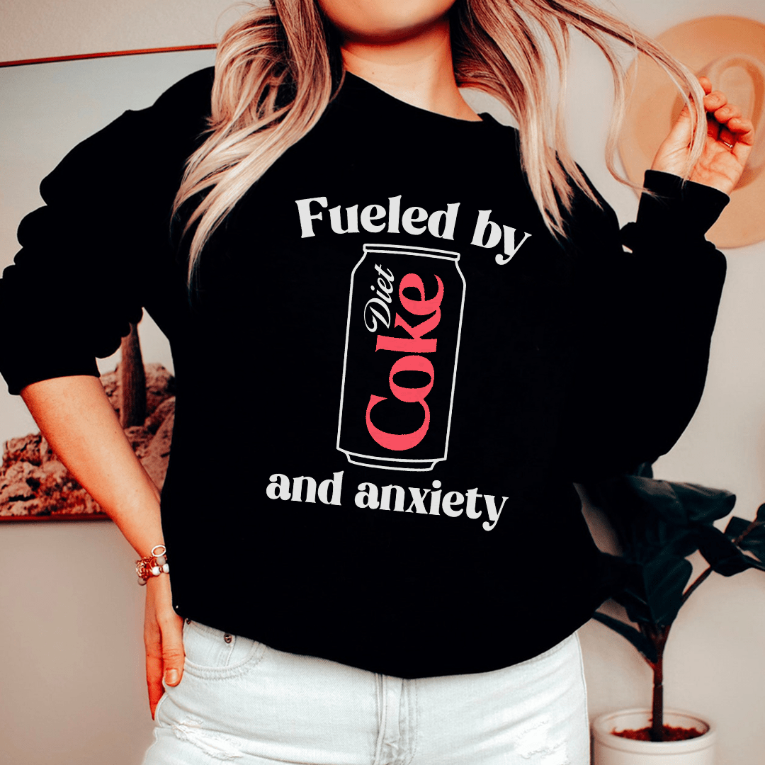 A stylish hoodie featuring unique designs inspired by Diet Coke, made from soft cotton/poly fleece blend.