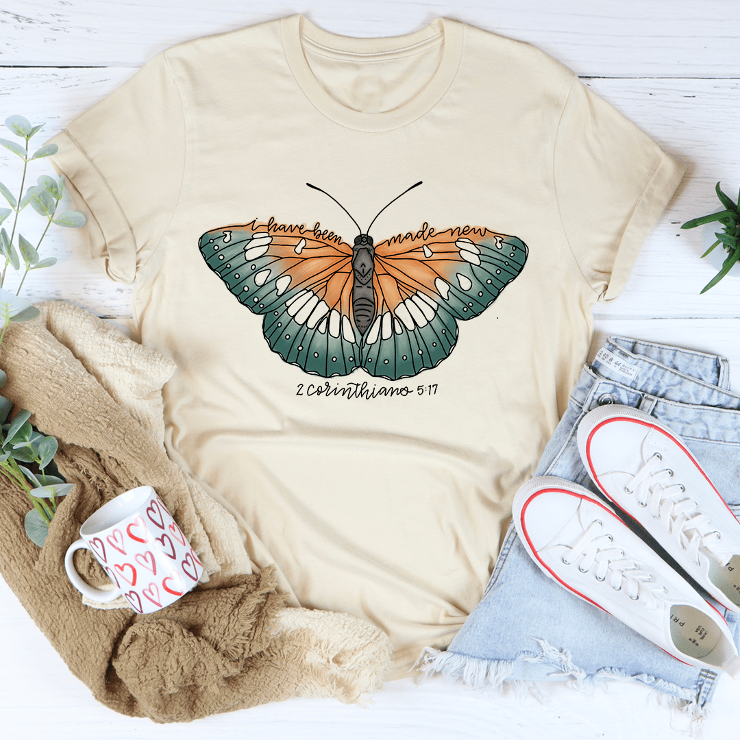 I Have Been Made New 2 Corinthians 5:17 Tee, showcasing a comfortable fit and durable design, perfect for everyday wear.