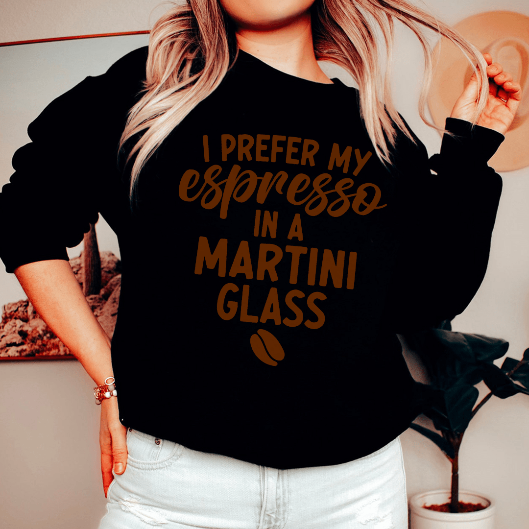 A cozy 'I Prefer My Espresso' hoodie featuring a stylish design, perfect for coffee lovers.
