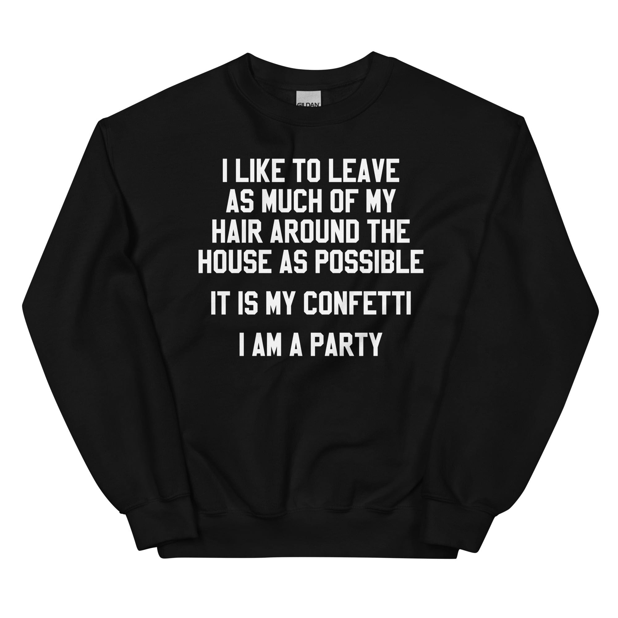 A stylish hoodie featuring the design 'It Is My Confetti I Am A Party', showcasing vibrant colors and a cozy fit.