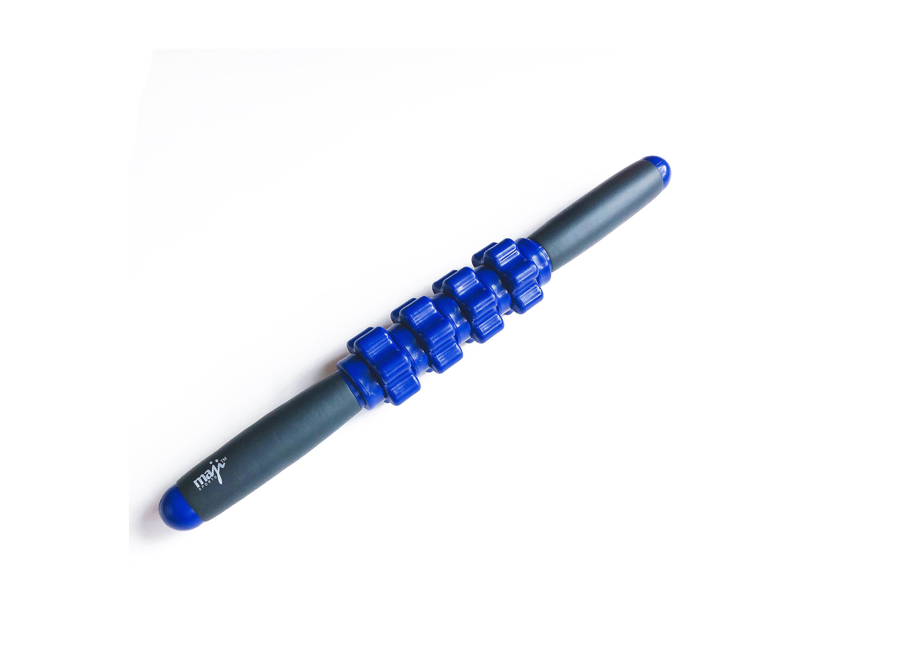A compact 14.5-inch Mini Massage Stick designed for muscle recovery and flexibility, featuring a sturdy handle and durable construction.