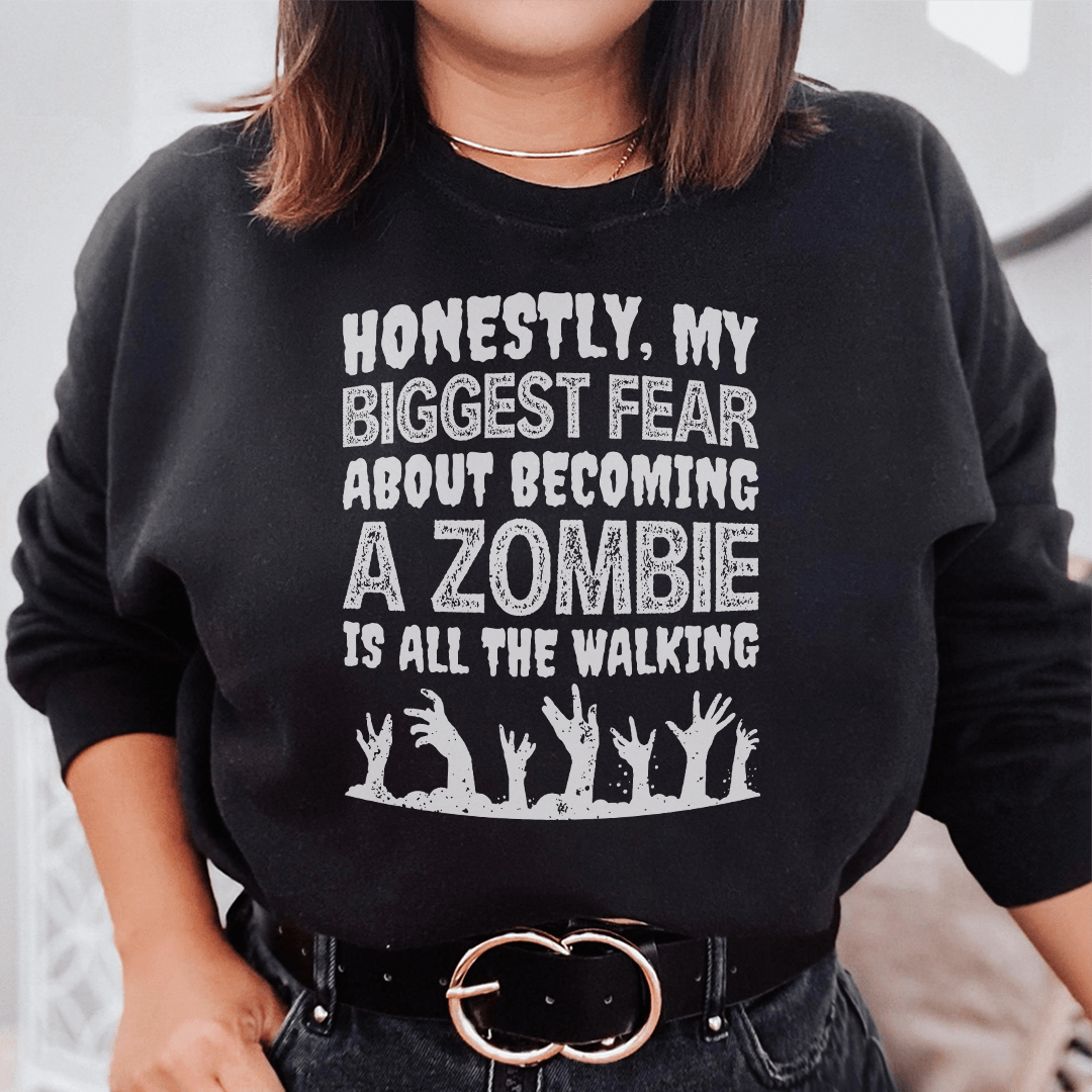 Cozy Zombie-themed sweats featuring a unique design, made from soft cotton/poly fleece blend with adjustable cuffs.