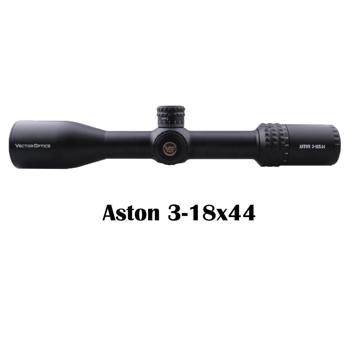 Optics Aston Tactical Riflescope showcasing its sleek design and adjustable magnification settings, ideal for precision shooting.