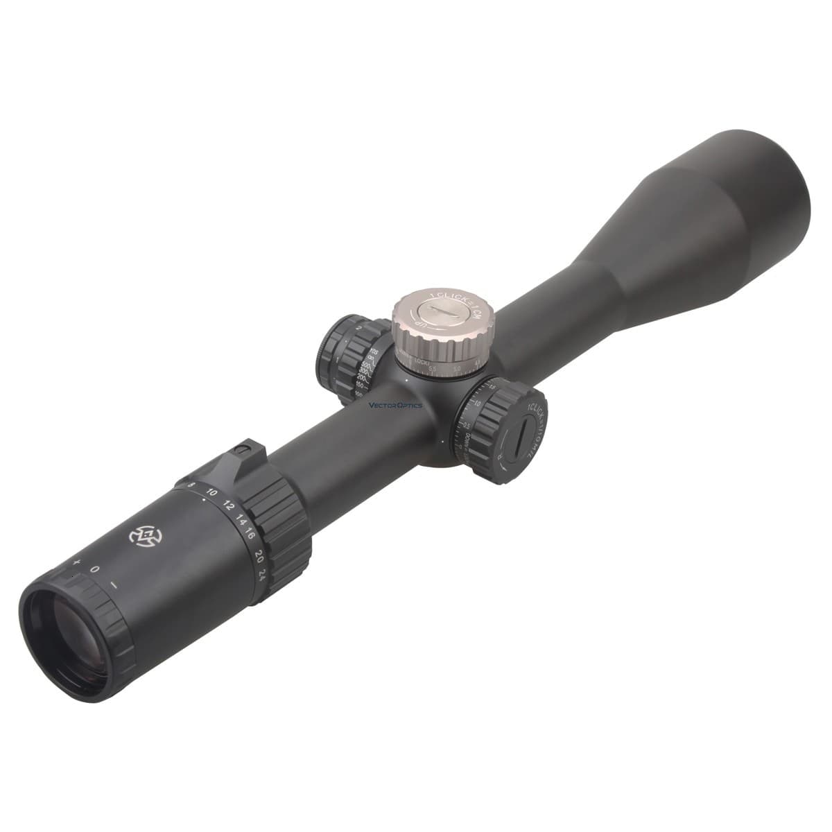 Optics Taurus 4-24x50 FFP Tactical Precision Riflescope showcasing its sleek design and advanced features.