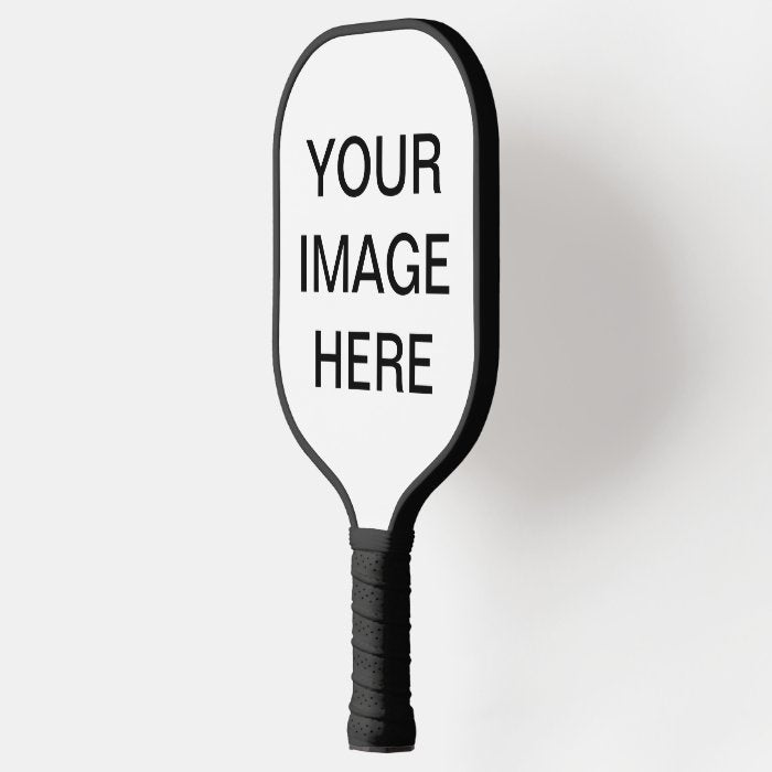 Custom pickleball paddle featuring personalized artwork, lightweight design, and comfortable grip.