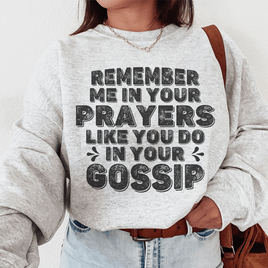 Cozy 'Remember Me In Your Prayers' sweats featuring unique artistic designs, made from a soft cotton/poly fleece blend.