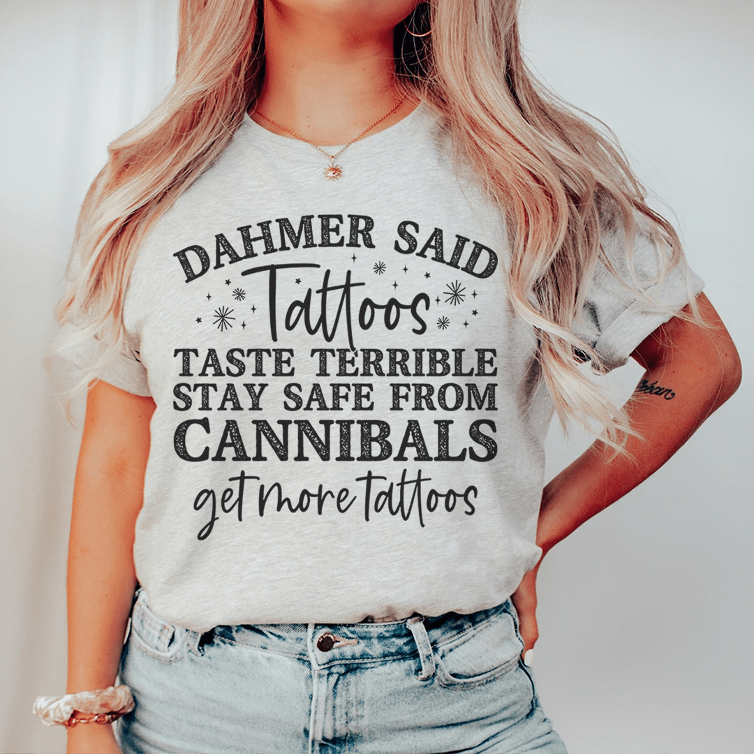 Stay Safe Get More Tattoos Tee featuring a comfortable fit and durable design, perfect for tattoo enthusiasts.