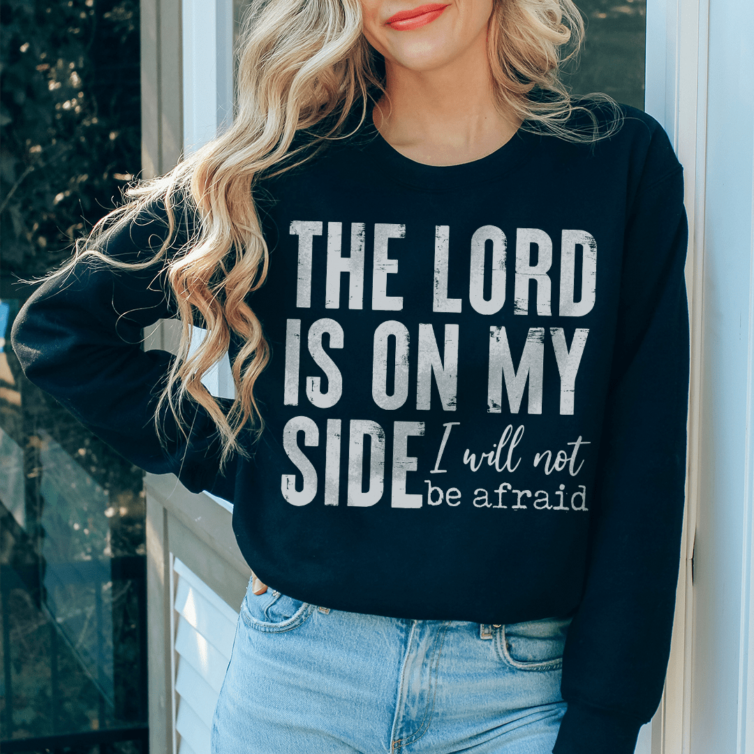 The Lord Is On My Side hoodie featuring a cozy fleece lining and adjustable cuffs, designed by top artists for unique expression.