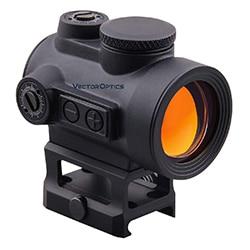 Vector Optics Centurion 1x30 Red Dot Sight showcasing its tactical design and wide-angle view.