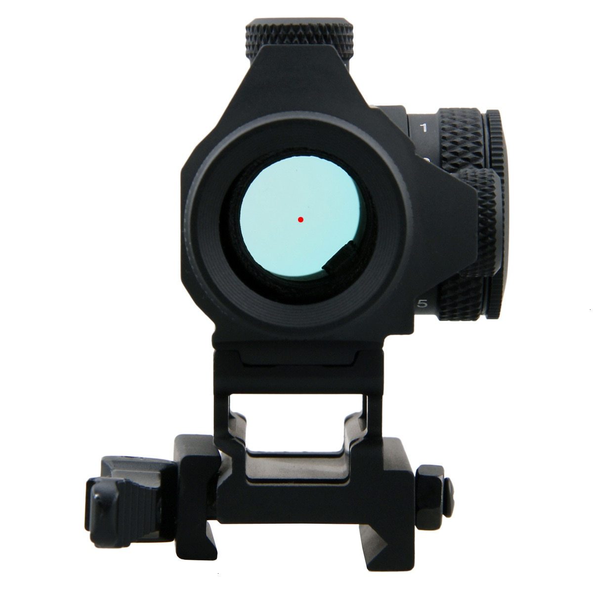 Vector Optics Maverick 1x22 GenII Red Dot Sight with tactical features and QD Picatinny mount, showcasing its compact design.