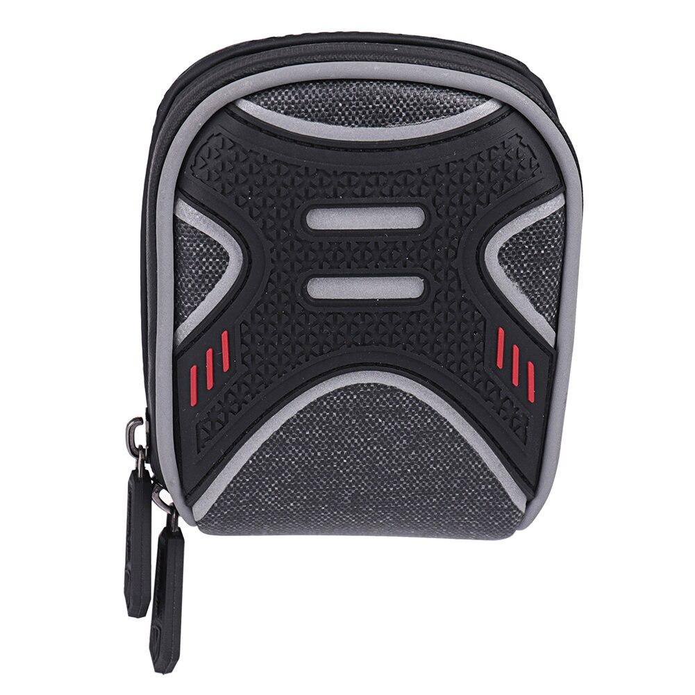 Waterproof MTB Bike Carrier Saddle Pouch in grey, showcasing its durable nylon material and reflective features for enhanced safety.