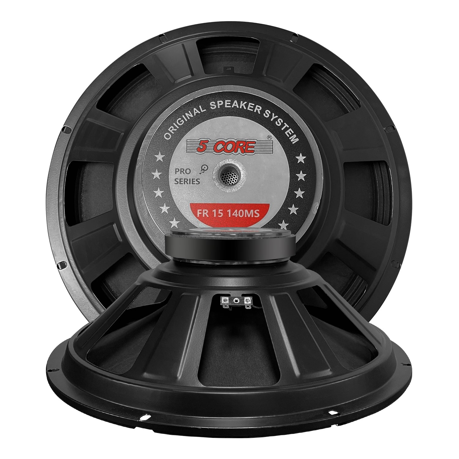 5Core 15 Inch Subwoofer Speaker showcasing its robust design and features, ideal for powerful audio performance.