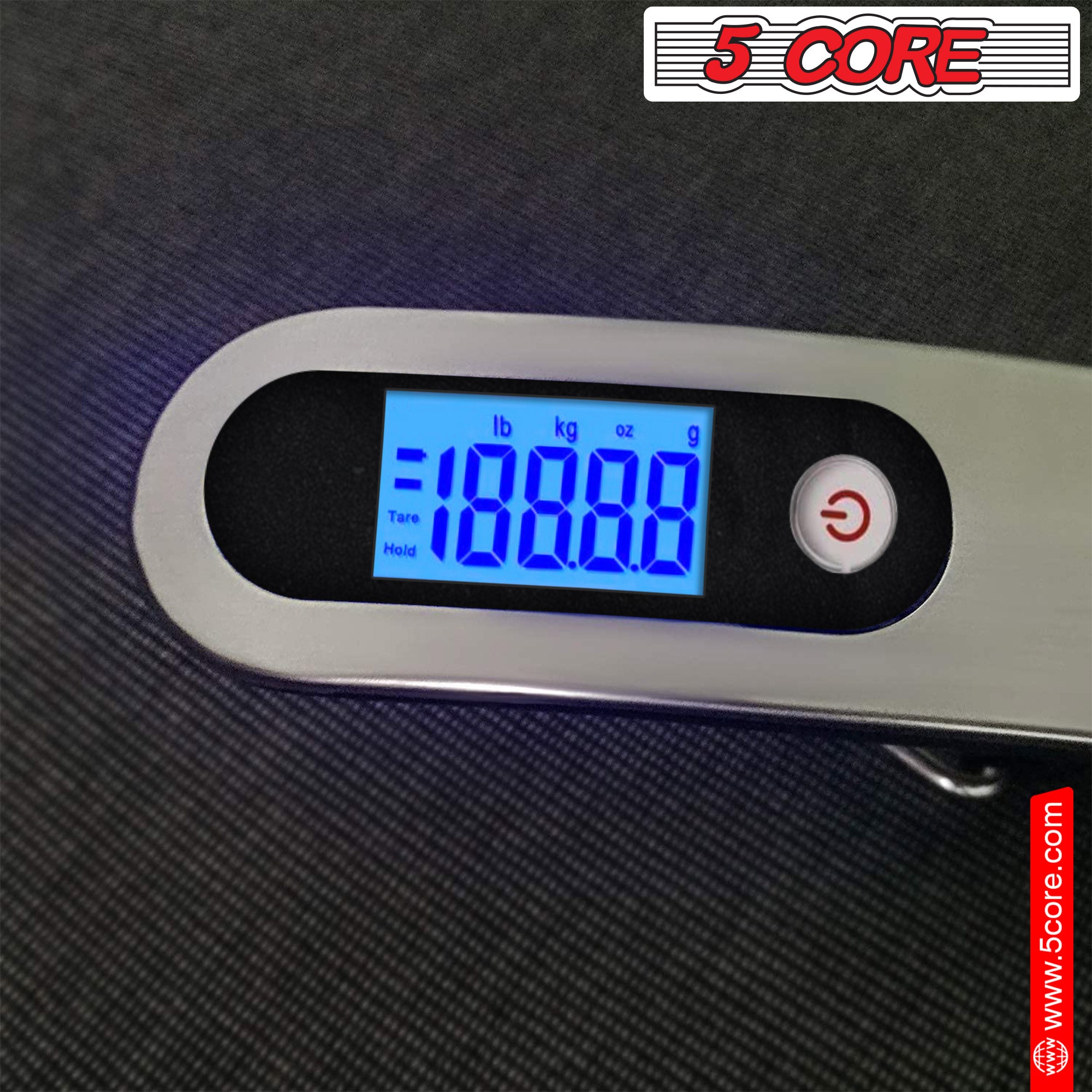 5Core Digital Luggage Scale with LCD display, designed for accurate weight measurement of travel bags and luggage.