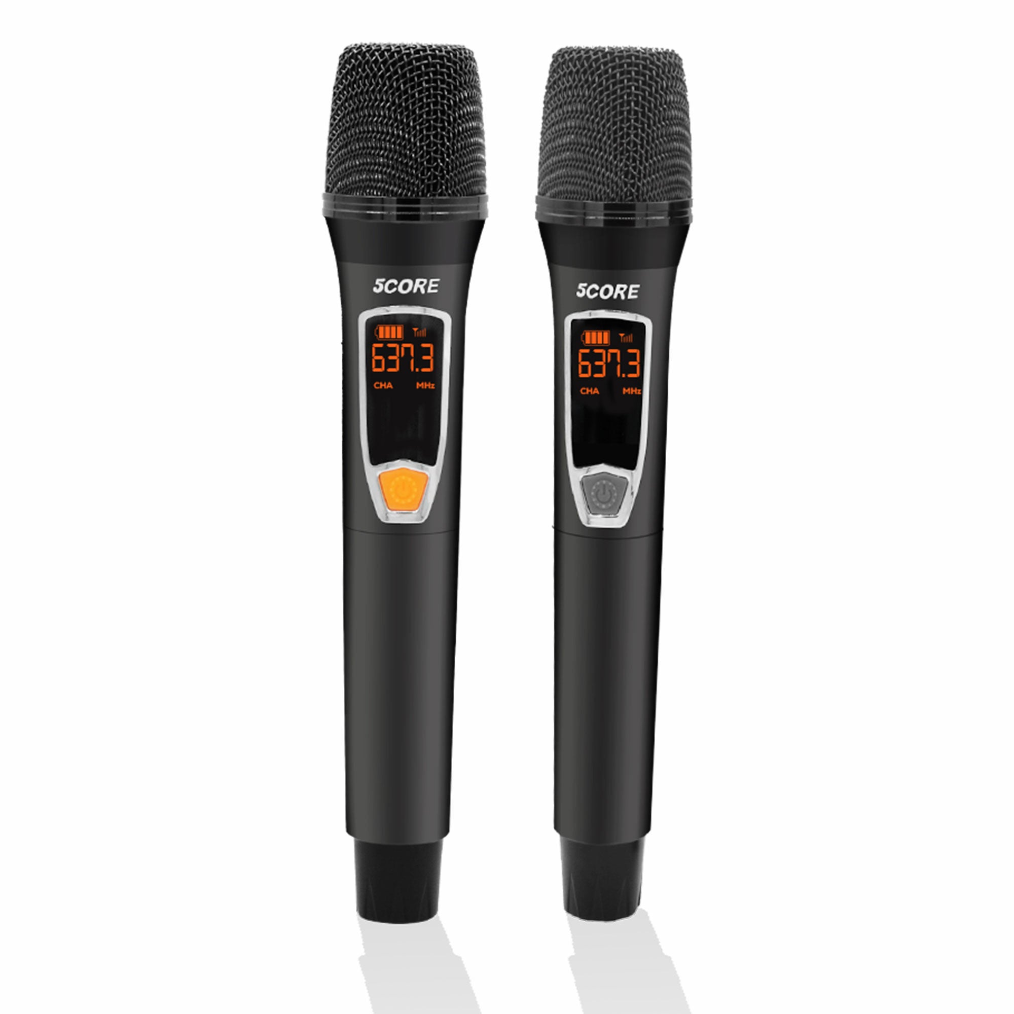 5Core DJ Bluetooth Party Speaker showcasing a 12-inch subwoofer and wireless microphones, designed for karaoke and events.