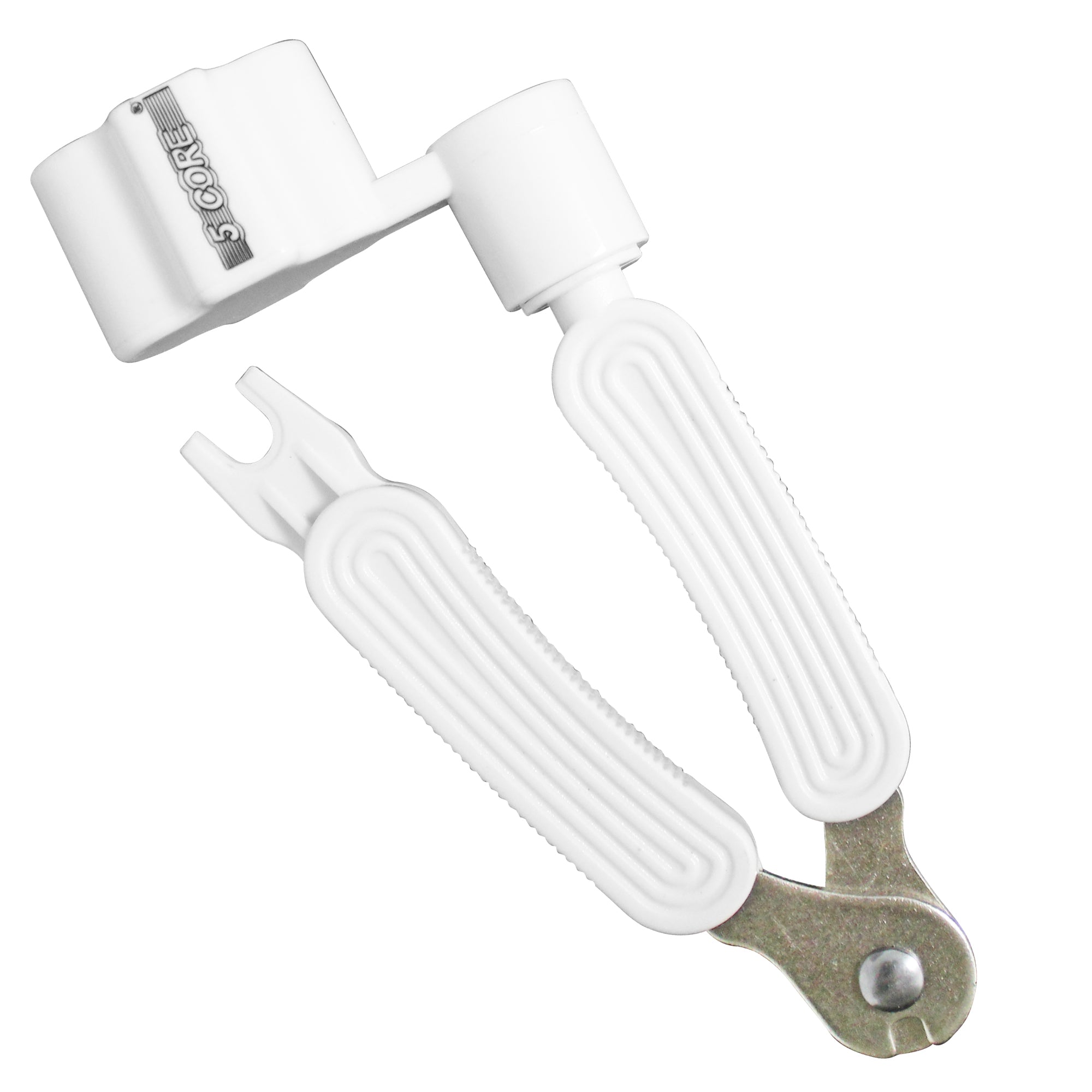 5Core Guitar String Winder Cutter Bridge Pin Remover, a versatile tool for changing guitar strings, featuring ergonomic design and built-in cutter.