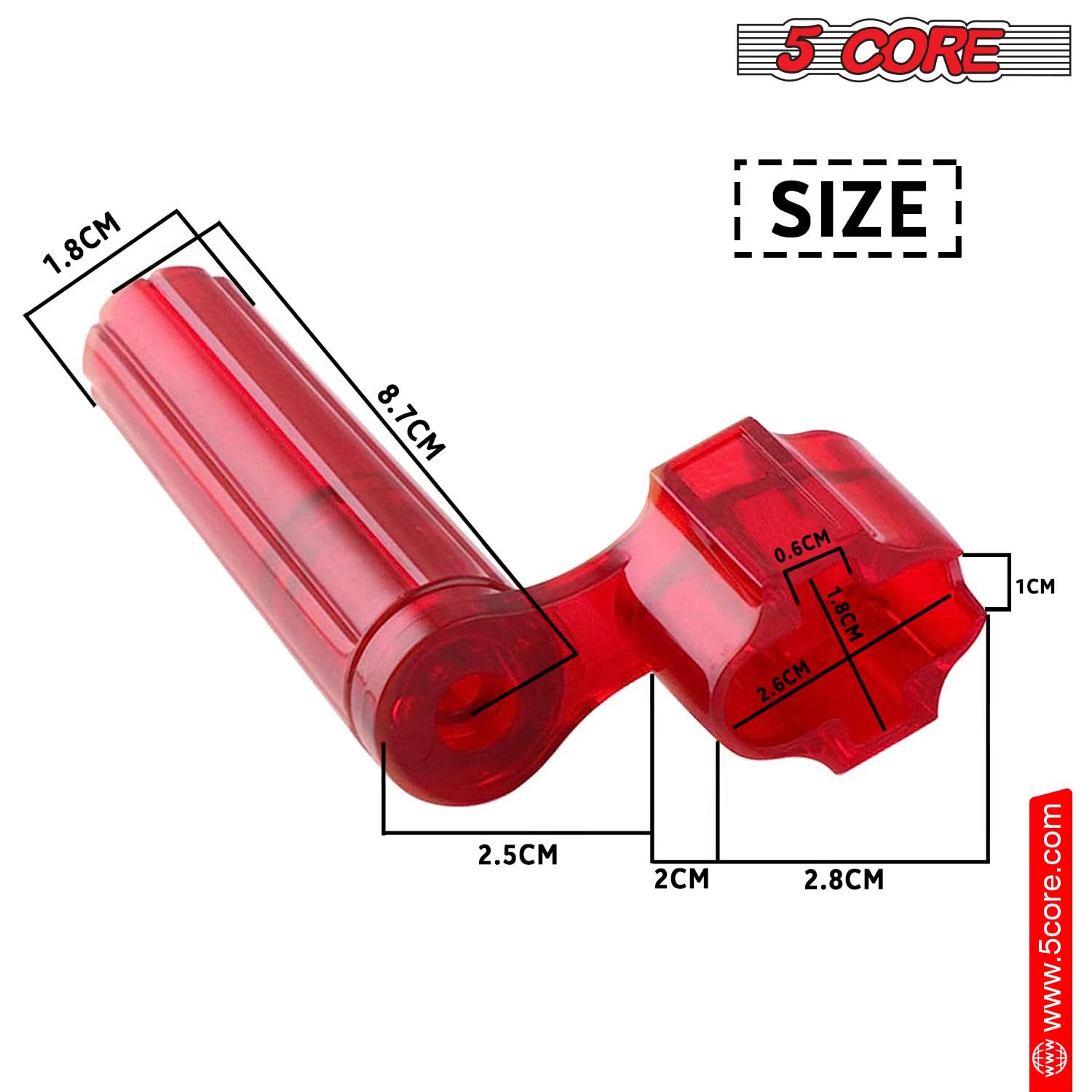 5Core Guitar String Winder in blue color, ergonomic design for easy string changes.