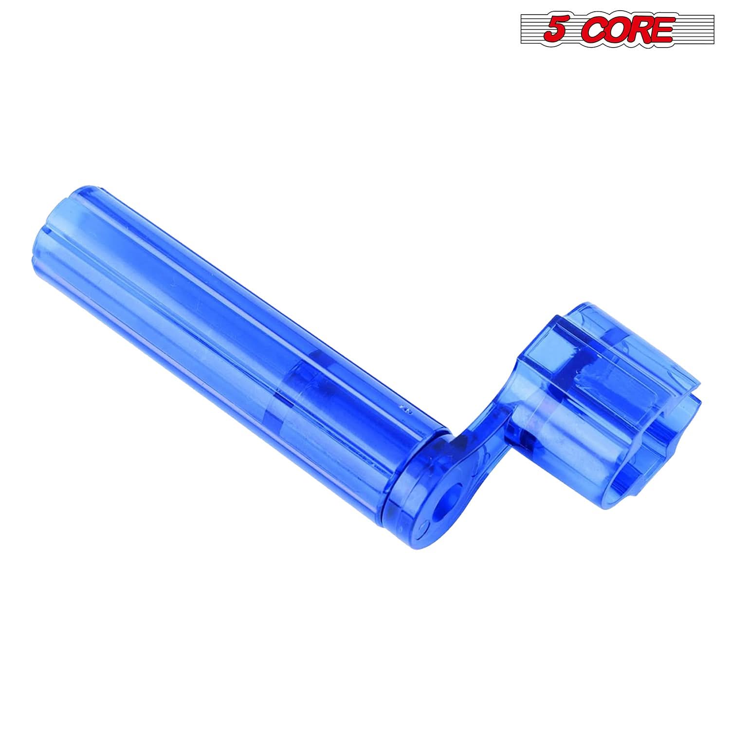 5Core Guitar String Winder in blue color, ergonomic design for easy string changes.