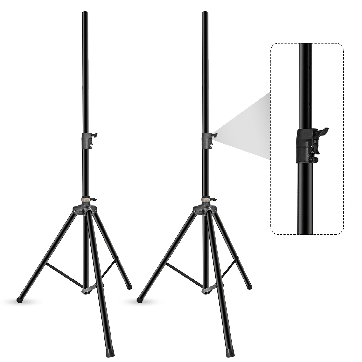 5Core Speaker Stand Tripod with air assist lowering feature, adjustable height, and durable construction, ideal for heavy speakers.