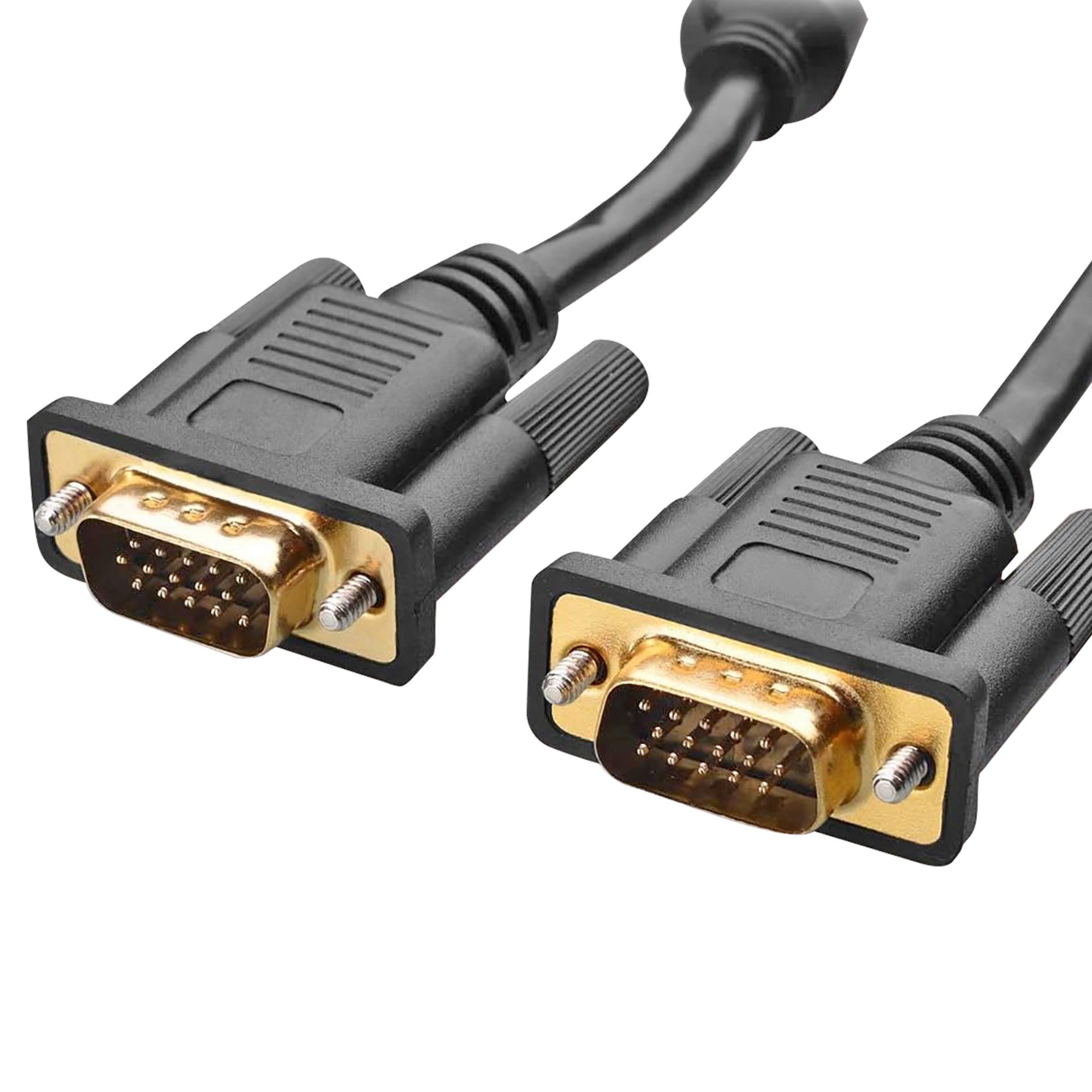 5Core VGA to VGA Cable, 6ft long with 15-pin male connectors, designed for high-quality video transmission.