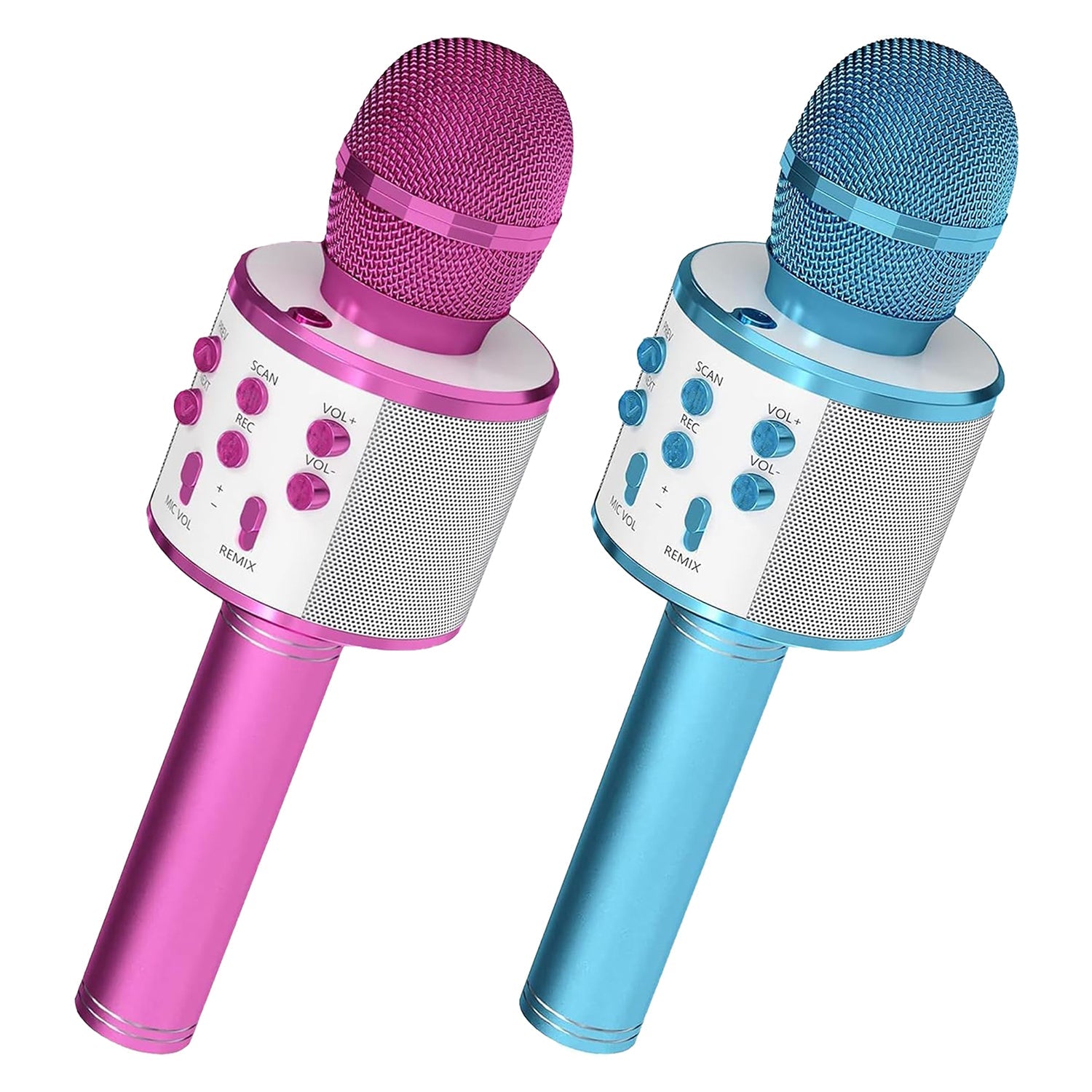 5Core Wireless Karaoke Microphone in black, showcasing its sleek design and built-in speaker features.