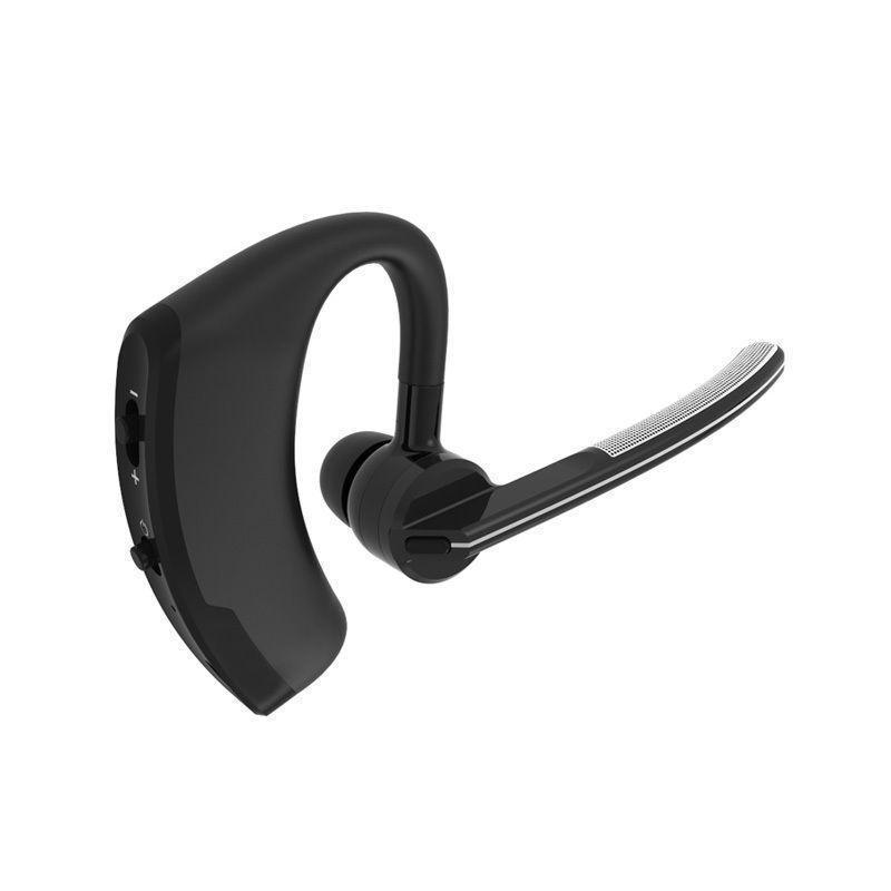 Black high-quality Bluetooth headset designed for car use, featuring a sleek design and comfortable fit for long wear.