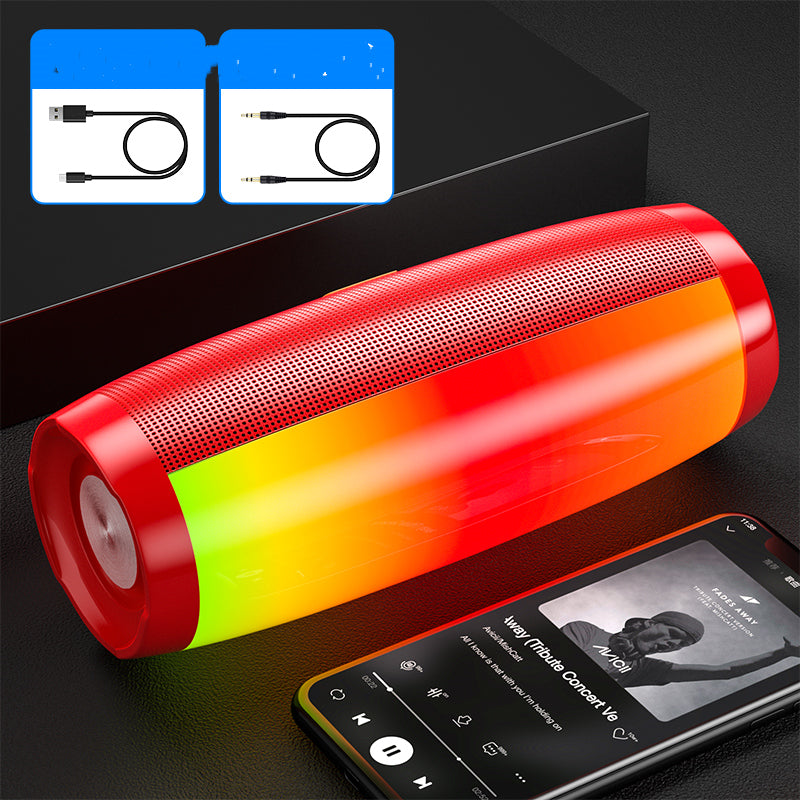 High-quality Bluetooth audio speaker in a portable design, showcasing its sleek shape and durable material.