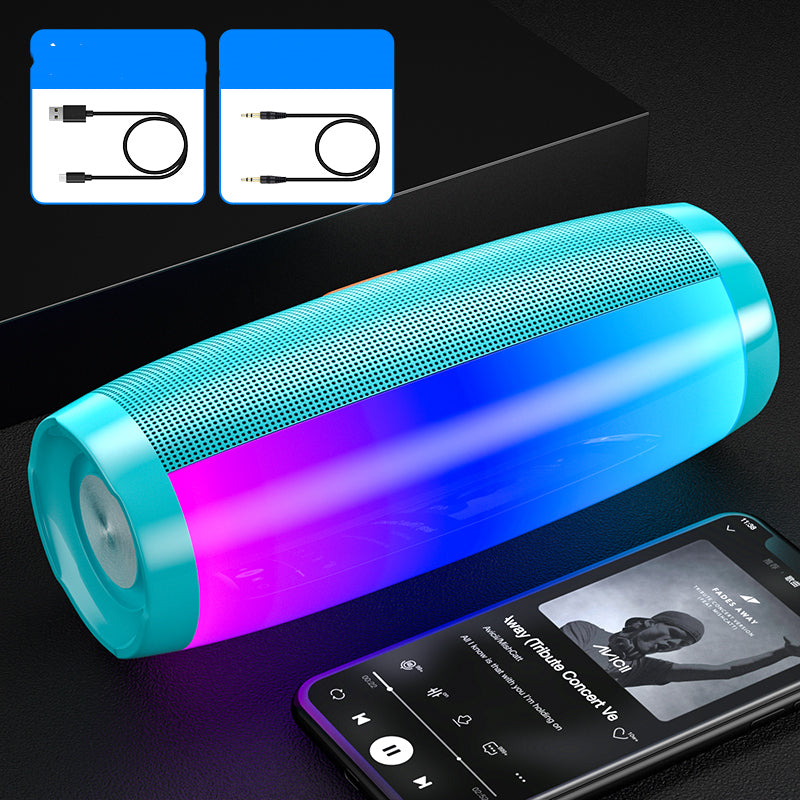 High-quality Bluetooth audio speaker in a portable design, showcasing its sleek shape and durable material.