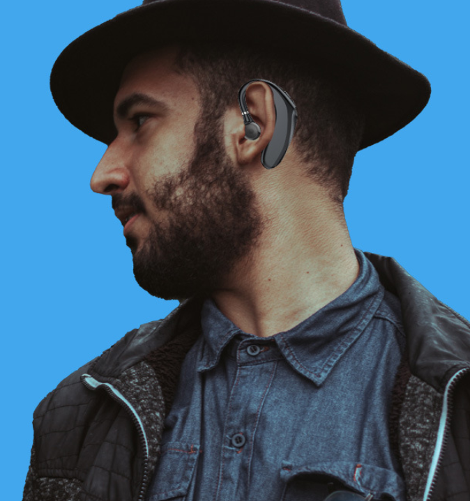 Bluetooth Headset Sports Running Wireless Single Side, featuring a sleek design for active use, ideal for sports and outdoor activities.