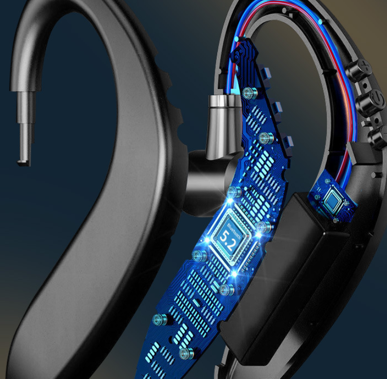 Bluetooth Headset Sports Running Wireless Single Side, featuring a sleek design for active use, ideal for sports and outdoor activities.