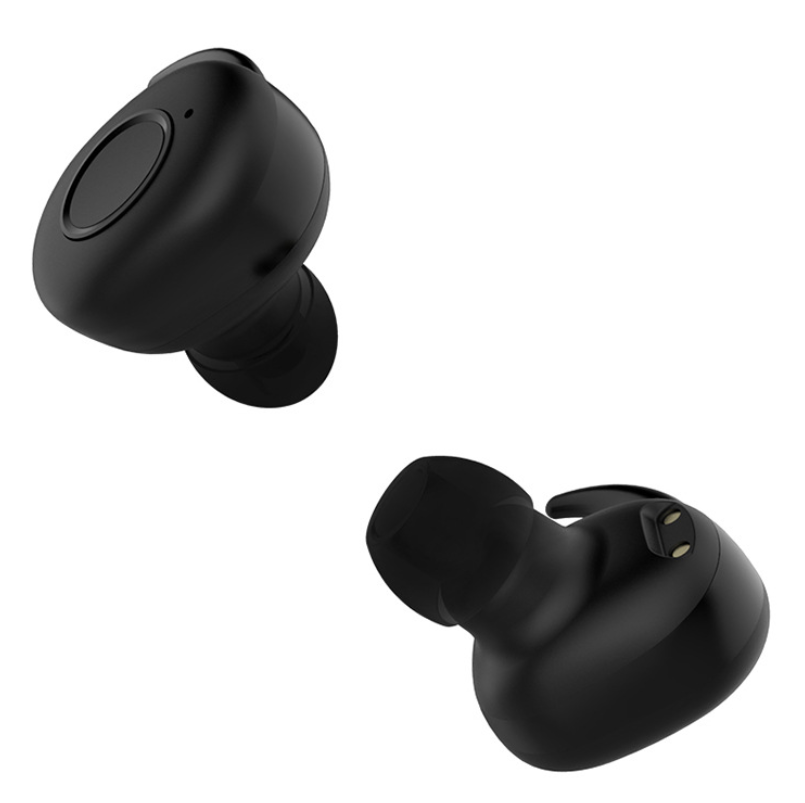 Bluetooth Noise Reduction HiFi Stereo Sports Headset in black, showcasing in-ear design and wireless functionality.