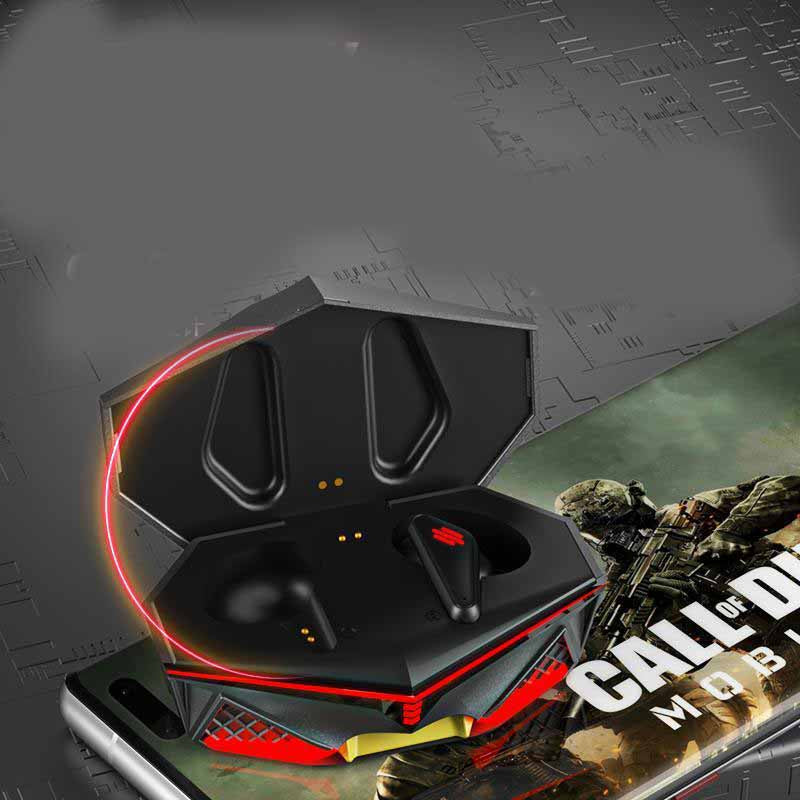Bluetooth-compatible wireless headphones with ergonomic design and LED lighting effects, ideal for gaming and sports.