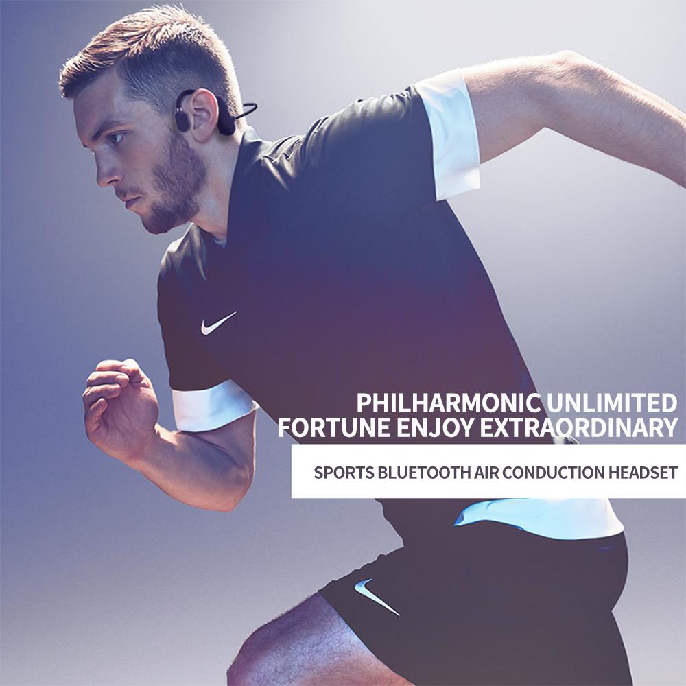 Bone Conduction Headphones in a sleek design, showcasing open ear technology for comfort and awareness during sports activities.