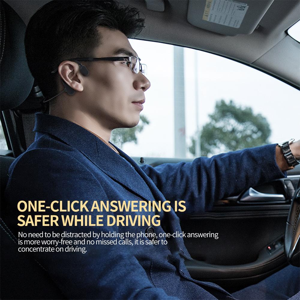 Bone Conduction Headphones in a sleek design, showcasing open ear technology for comfort and awareness during sports activities.