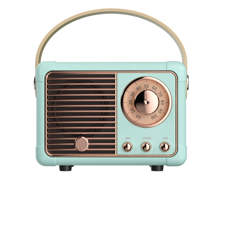 Diy Retro Mini Portable Card Speaker in various colors including white, pink, blue, black, and green, showcasing its compact design.