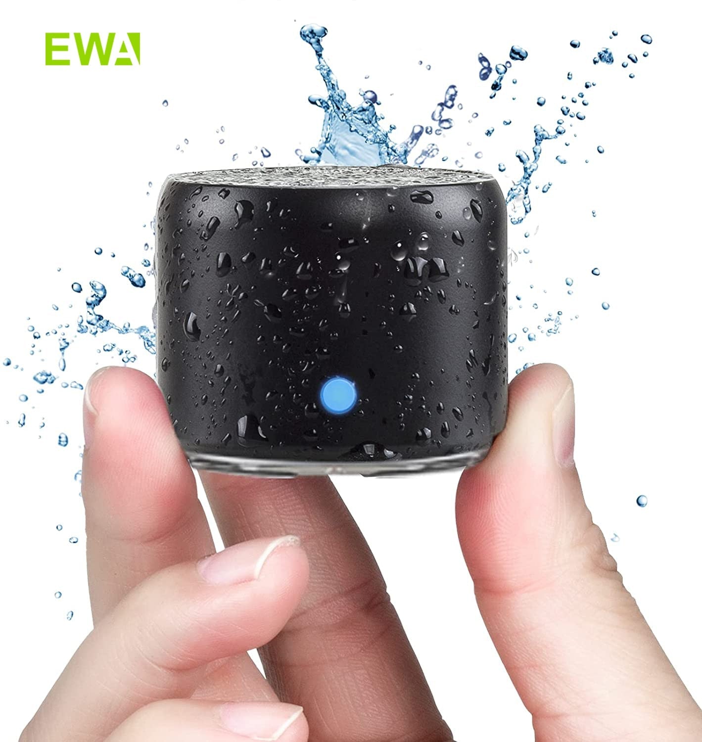Dragon ZS1 Waterproof Mini Bluetooth Speaker in a compact design with a metal hook and carrying case.