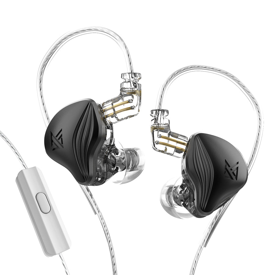 Electrostatic Dual Magnetic HIFI Wired In-ear Earphone with silver-plated wire and silicone ear caps, showcasing its ergonomic design.