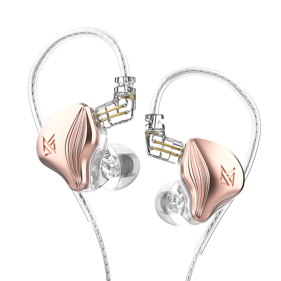 Electrostatic Dual Magnetic HIFI Wired In-ear Earphone with silver-plated wire and silicone ear caps, showcasing its ergonomic design.