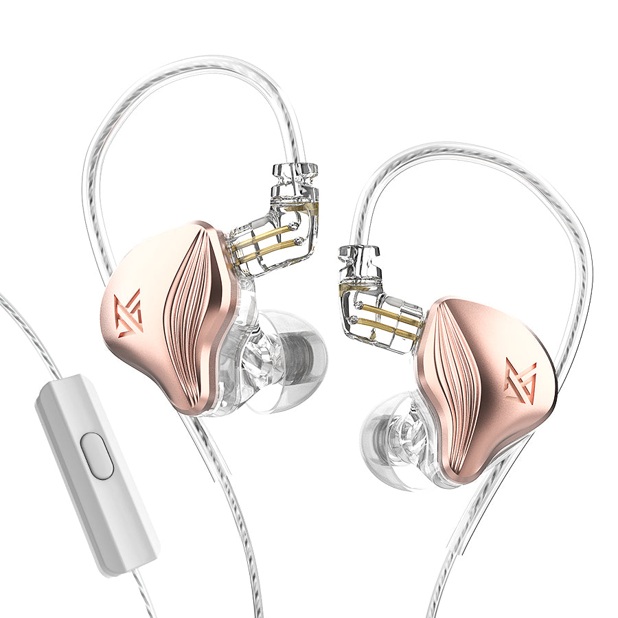 Electrostatic Dual Magnetic HIFI Wired In-ear Earphone with silver-plated wire and silicone ear caps, showcasing its ergonomic design.