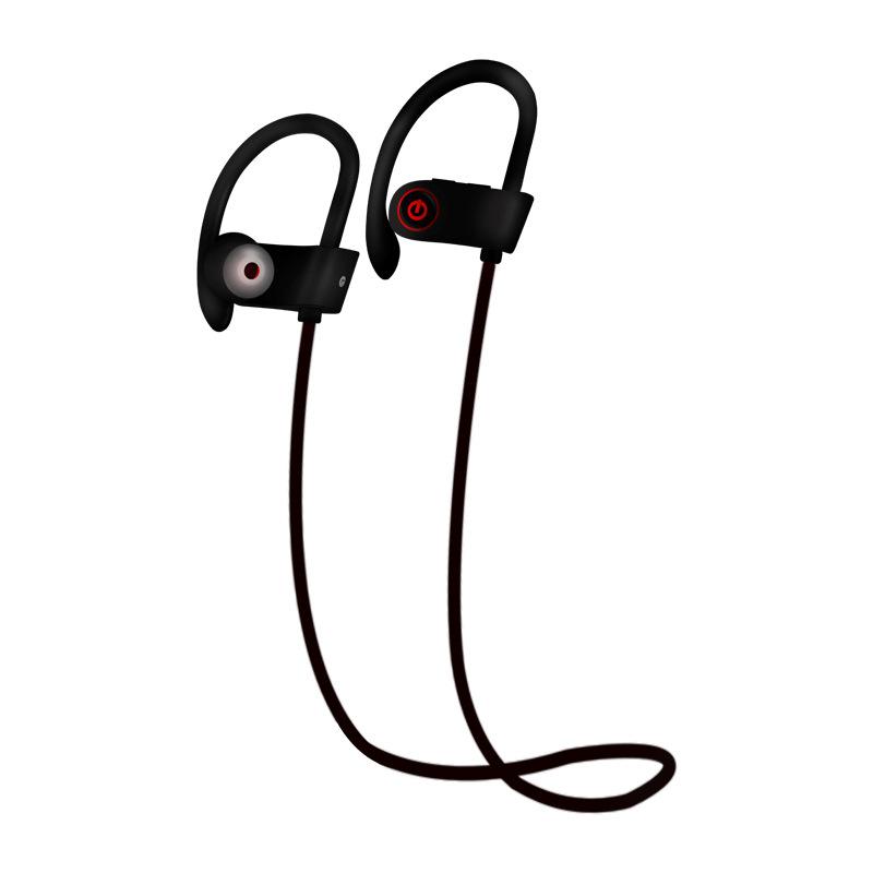 Fashion Wireless Sports Bluetooth Binaural In-ear Earphones in black, white, and red colors, showcasing their sleek design and comfort earbuds.
