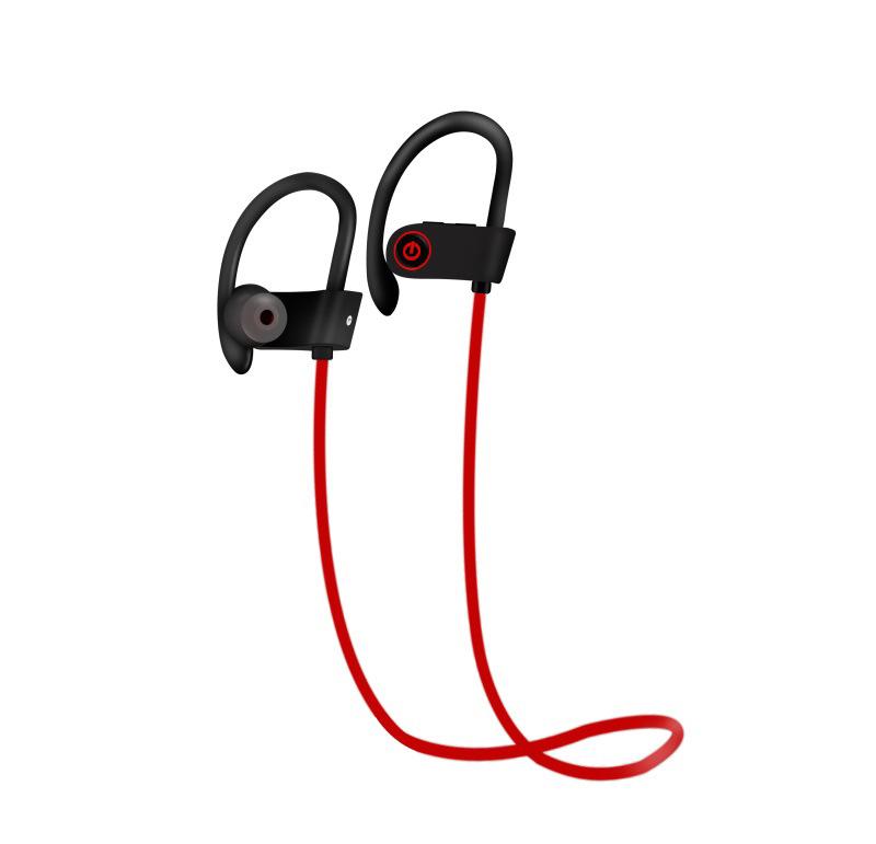 Fashion Wireless Sports Bluetooth Binaural In-ear Earphones in black, white, and red colors, showcasing their sleek design and comfort earbuds.