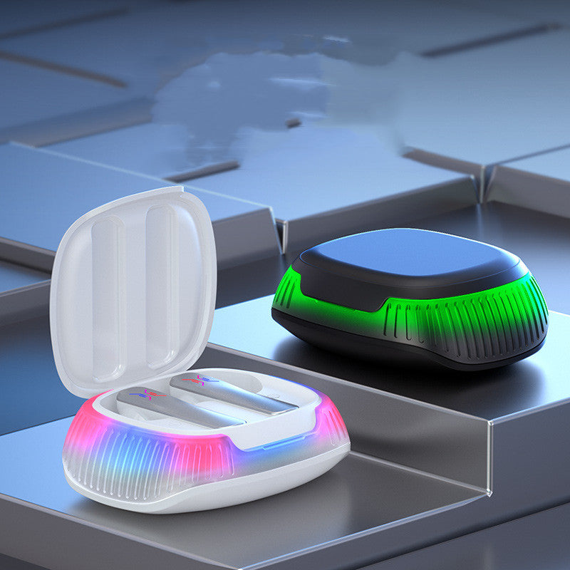 Hall Flashing Low-latency Wireless Gaming Headset with sleek design and comfortable earplug style.