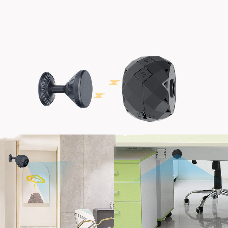 HD WIFI Camera Surveillance with a sleek design, showcasing its lens and features for home security.