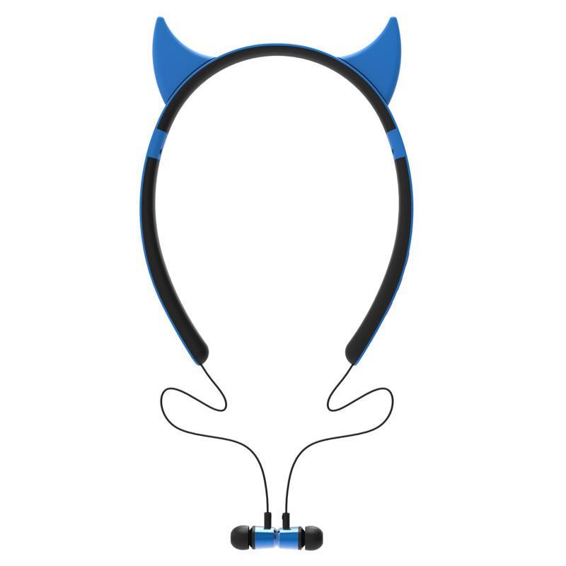 High Quality Cat Ear Style Bluetooth Headset with playful cat ear design, neck-mounted for comfort, featuring Bluetooth connectivity and stereo sound.