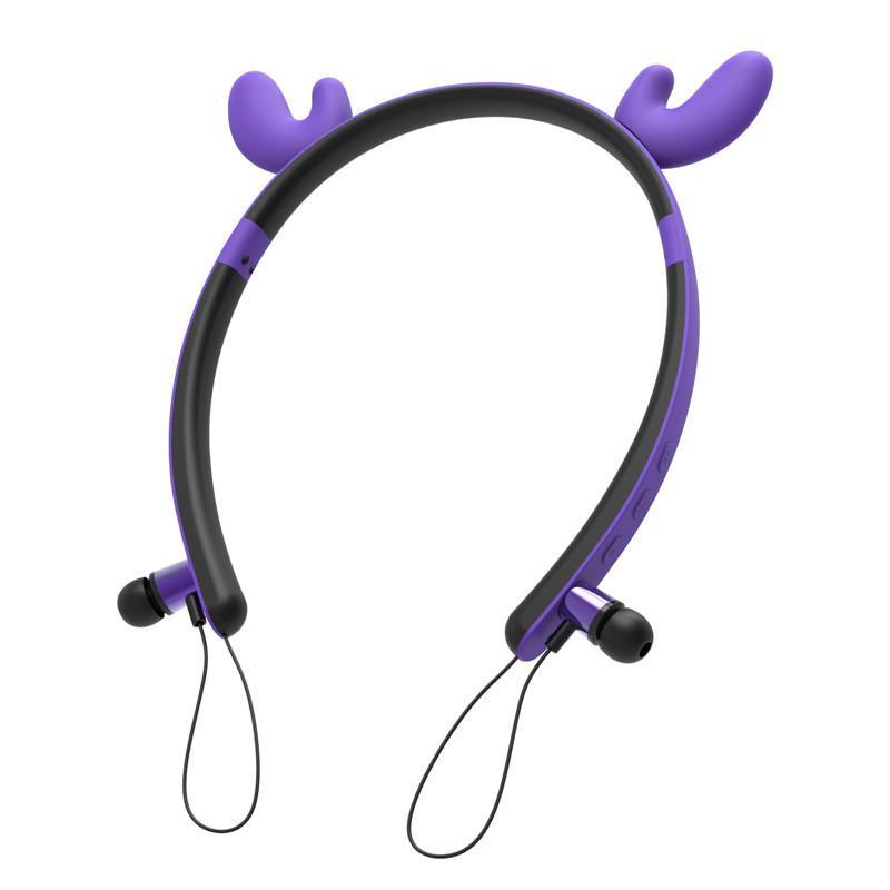 High Quality Cat Ear Style Bluetooth Headset with playful cat ear design, neck-mounted for comfort, featuring Bluetooth connectivity and stereo sound.