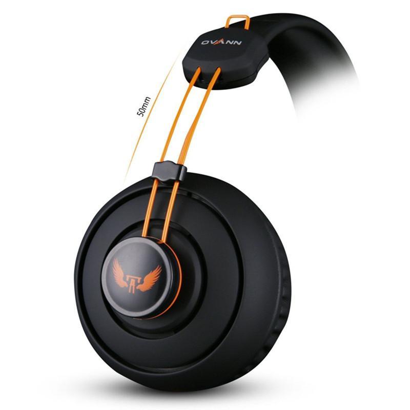 High Quality Computer Game Headset with a sleek design, featuring a comfortable ear cushion, dual 3.5mm jack, and an omnidirectional microphone for clear audio.