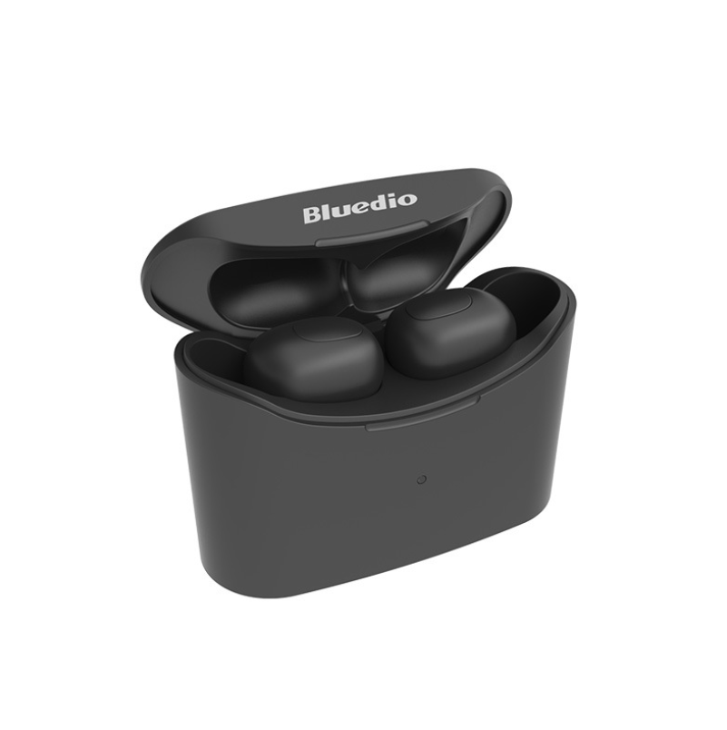 High Quality In-Ear Wireless Headset TWS 5.0 with sleek design and advanced features, showcasing earbuds and charging case.