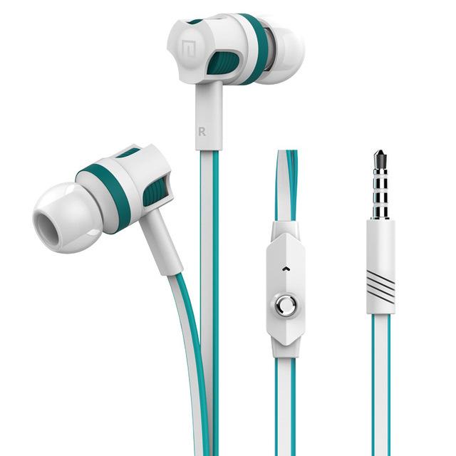 High Quality Noise Isolating In-ear Earphones with a sleek design, featuring a 3.5mm gold-plated plug and a built-in microphone for hands-free calling.
