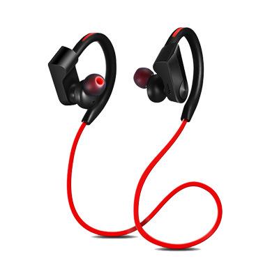 High Quality Sports Bluetooth Headset in black with ergonomic design, showcasing controls for music and calls, ideal for workouts.
