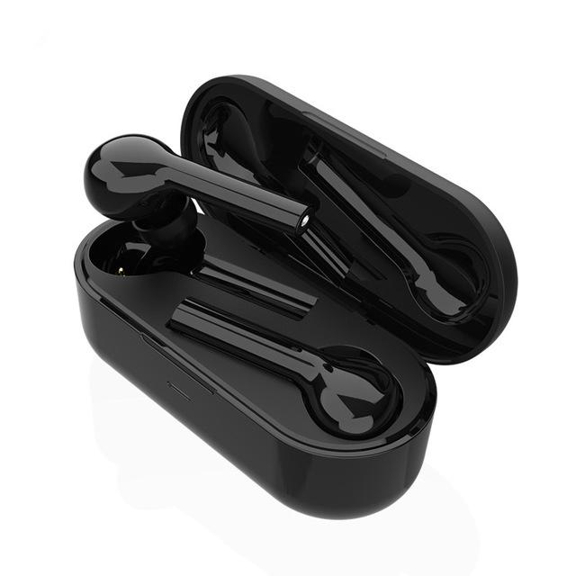 High Quality Touch In-ear Wireless Headset with sleek design and touch controls, showcasing earbuds and charging case.