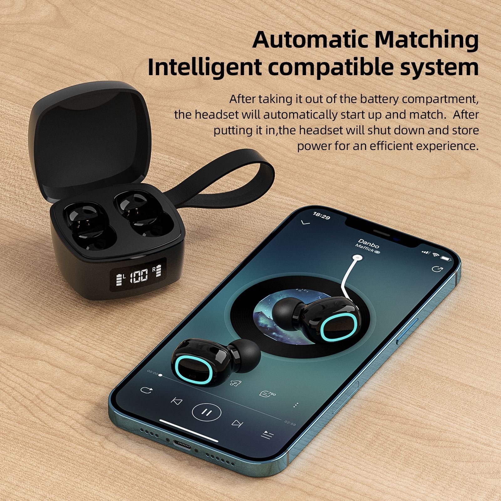 In-ear Gaming Business Sports Women's Headphones showcasing sleek design and advanced features, perfect for gaming and sports.